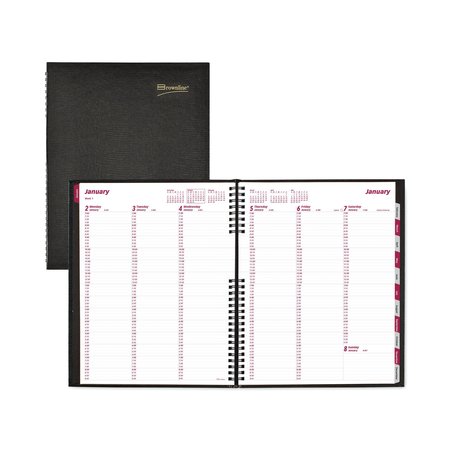 BROWNLINE CoilPro Weekly Appointment Book in Columnar Format, 11x8.5, Black Cover, 12-Month (Jan to Dec): 2023 CB950C-BLK